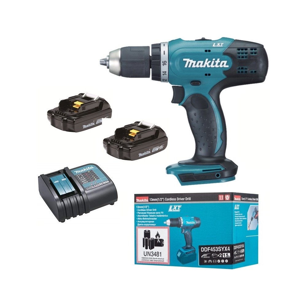 MAKITA DDF453SYX4 Skrutkovač s vŕtaním