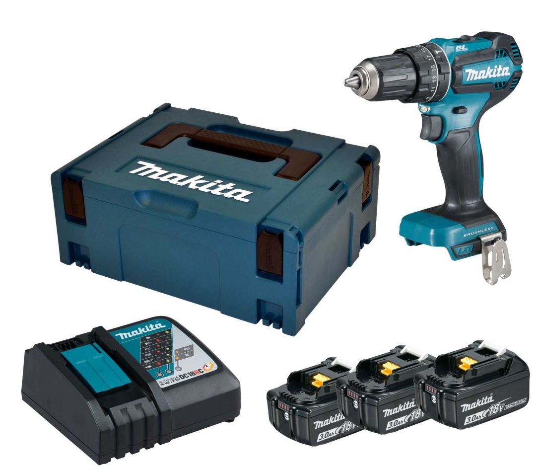 Makita DHP485RF3J Akumulátorový vŕtací skrutkovač s príklepom